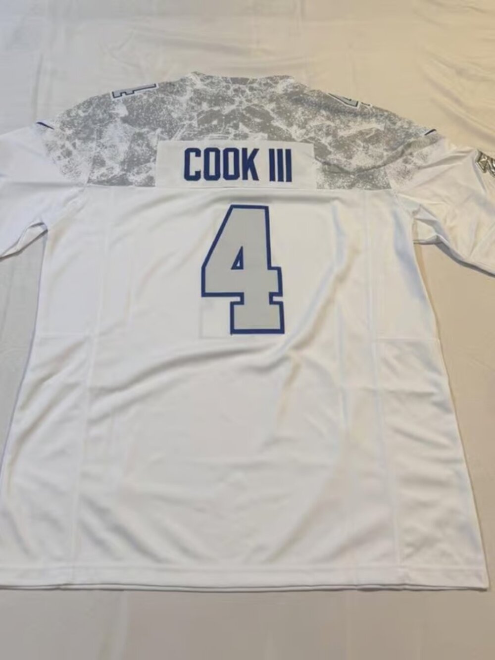 James Cook III White Stitched Jersey Vapor
